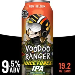New Belgium Brewing Voodoo Ranger Juice Force Hazy Imperial Ipa Beer 9.5% Abv Can - 19.2 Fl. Oz.