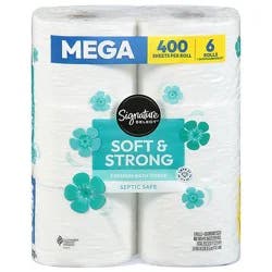 Signature Select Soft & Strong Bath Tissue - 6 Mega Rolls