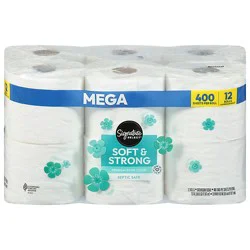 Signature Select Soft & Strong Bath Tissue - 12 Mega Rolls