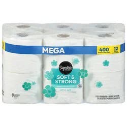 Signature Select Bath Tissue Soft And Strong Mega - 12 Count