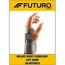 Futuro Adjustable Deluxe Wrist Stablizer Grey Left Hand - Each