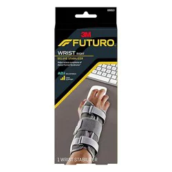 Futuro Adjustable Deluxe Right Hand Wrist Stabilizer Grey - Each