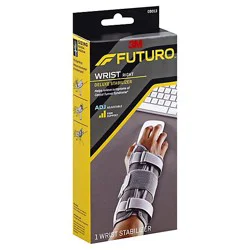 Futuro Adjustable Deluxe Right Hand Wrist Stabilizer Grey - Each