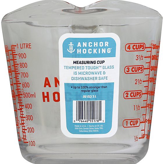 slide 1 of 3, Anchor Hocking 32 Oz Measuring Cup - Each, 1 ct