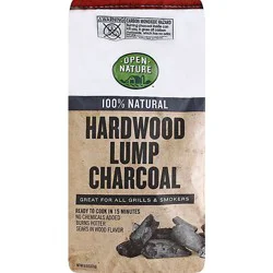 Open Nature Charcoal Hardwood Lump - 8 Lb
