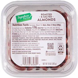 Signature Farms Roasted & Salted Almonds - 10 Oz