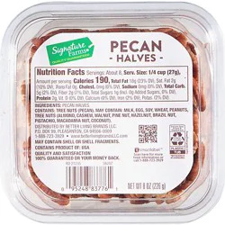 Signature Farms Pecan Halves - 8 Oz