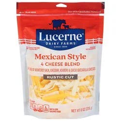 Lucerne Cheese Mexican Blend Thick Cut Shredded- 8 Oz