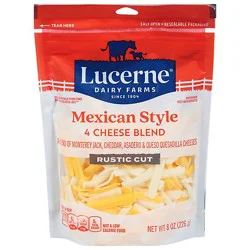 Lucerne Cheese Mexican Blend Thick Cut Shredded- 8 Oz