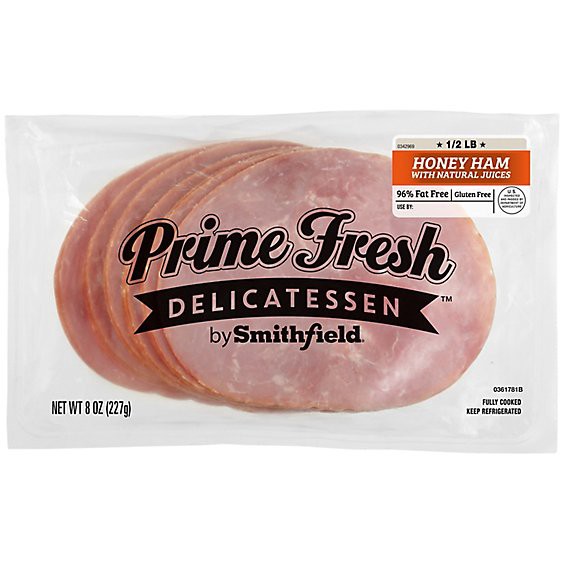 slide 1 of 8, Smithfield Prime Fresh Pre Sliced Honey Ham - 8 Oz, 8 oz