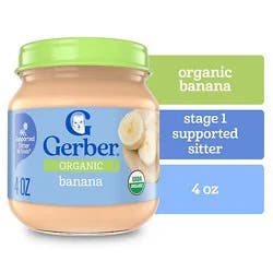 Gerber 1st Foods Organic Banana Baby Food Jar - 4 Oz
