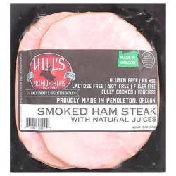 Hills Boneless Smoked Ham Steak With Natural Juices - 12 Oz