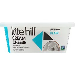 Kite Hill Spread Cream Cheese Style Almond Milk Plain Tub - 8 Oz