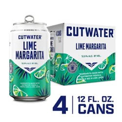 Cutwater Spirits Lime Margarita In Cans - 4-12 Fl. Oz.
