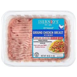 Isernio's Ground Chicken Breast - 16 Oz