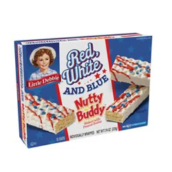 Snack Cakes Little Debbie Family Pack Red White And Blue Nutty Buddy Wafers - 7.74 Oz