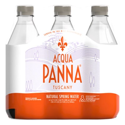 slide 1 of 1, Acqua Panna Natural Spring Water Bottle - 6-16.9 Fl. Oz., 6 ct; 16.9 fl oz