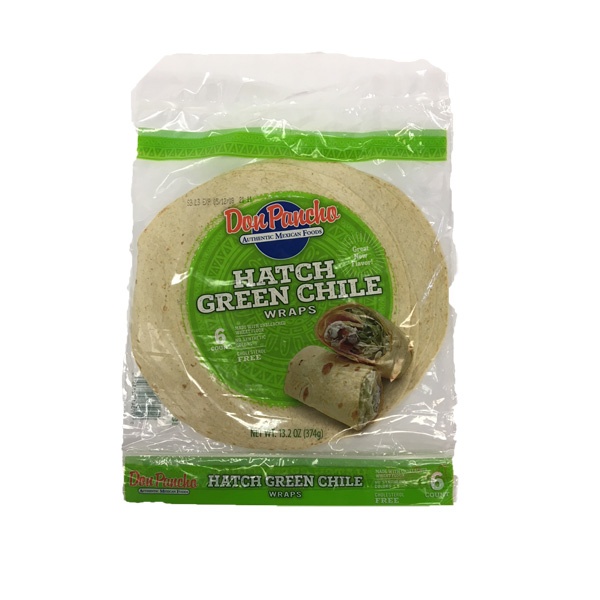 slide 1 of 1, Don Pancho Hatch Green Chile Wraps, 6 ct