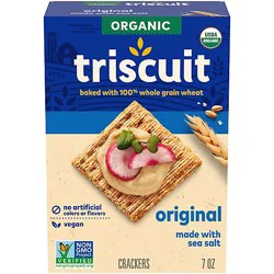 Triscuit Organic Original Whole Grain Wheat Organic Vegan Crackers - 7 Oz