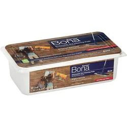 Bona Floor Cleaner Wet Pads For Hardwood Floors Disposable Tub - 12 Count