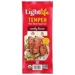 Lightlife Organic Tempeh Strips Smoky Fakin Bacon Vacuum Packed - 6 Oz