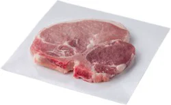 Meat Service Counter Pork Loin Sirloin Chop Bone In - 1 Lb