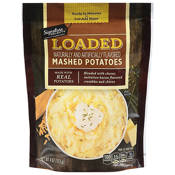 slide 1 of 1, Signature Select Loaded Mashed Potatoes - 4 Oz, 4 oz