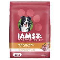 Iams Proactive Health Minichunks Lamb & Rice Recipe Adult Dry Dog Food - 15 Lbs
