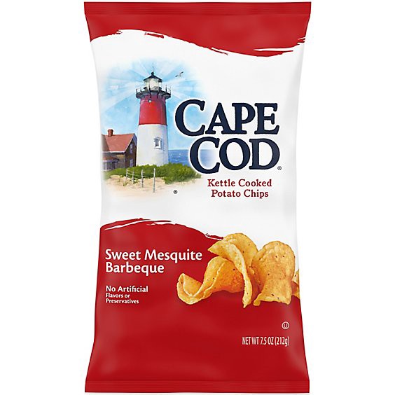slide 1 of 4, Cape Cod Sweet Mesquite Barbeque Kettle Cooked Potato Chips - 7.5 Oz, 7.5 oz