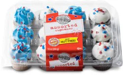 Two-Bite Cupcake Mini Patriotic Assorted 12 Count - 10 Oz