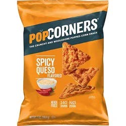 Popcorners Popped Corn Chips Crispy & Crunchy Spicy Queso Bag - 7 Oz