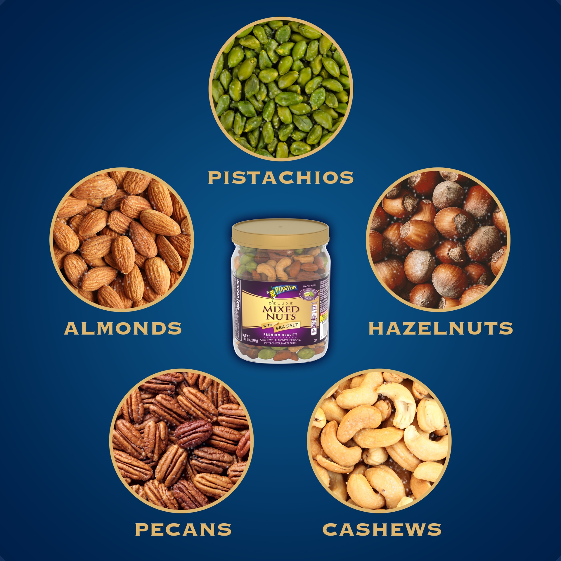 slide 9 of 14, Planters Deluxe Mixed Nuts with Sea Salt, 