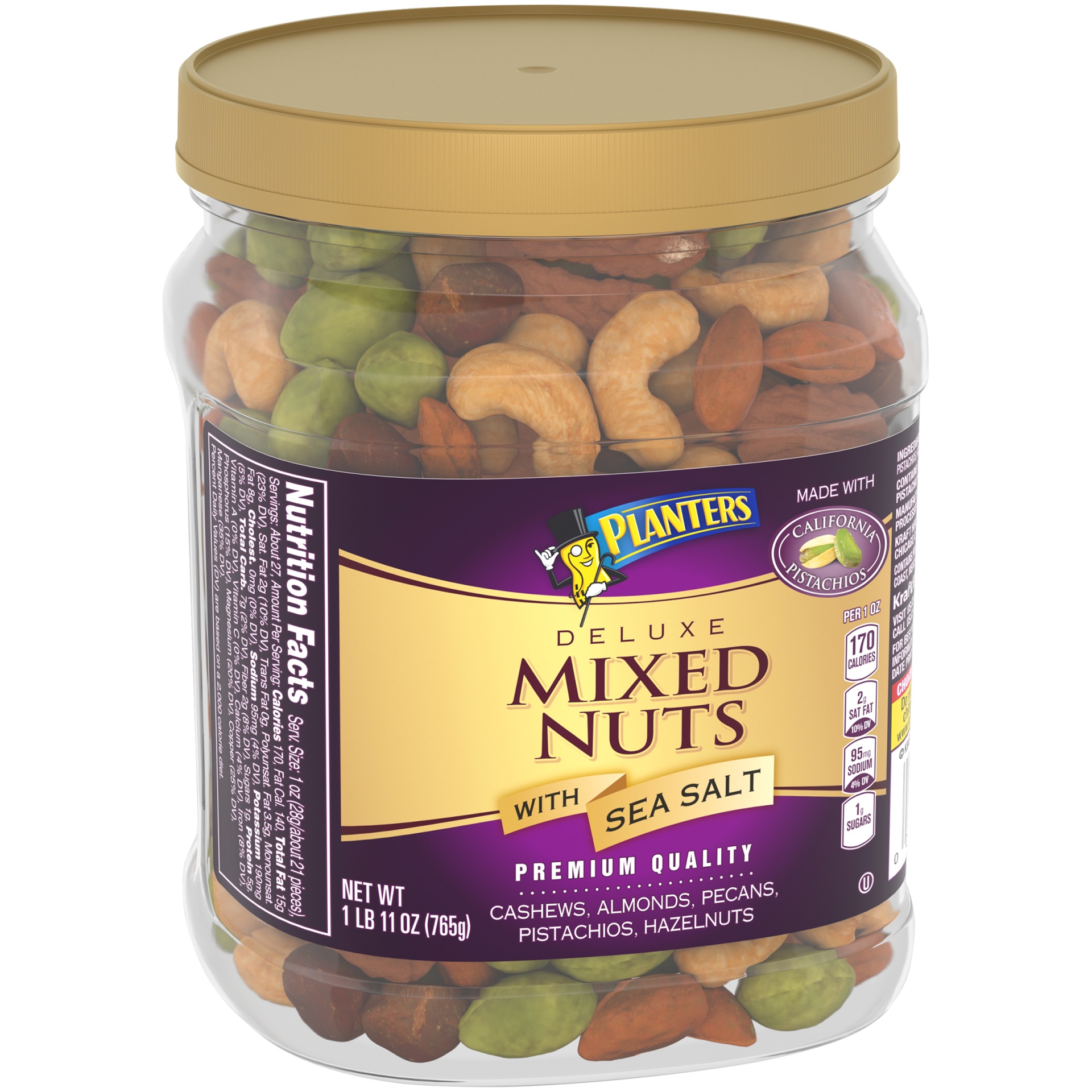 slide 14 of 14, Planters Deluxe Mixed Nuts with Sea Salt, 