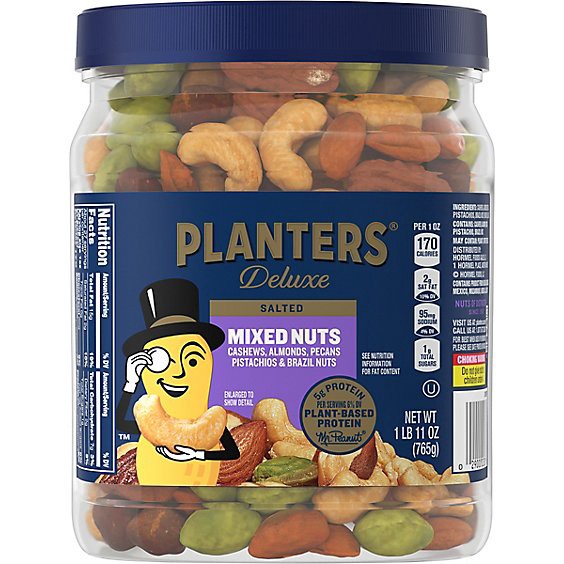 slide 1 of 1, Planters Mixed Nuts With Sea Salt Jar - 27 Oz, 27 oz
