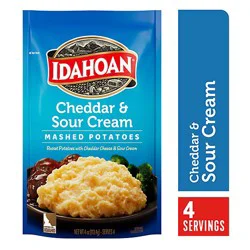 Idahoan Cheddar & Sour Cream Mashed Potatoes Pouch - 4 Oz