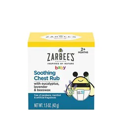 Zarbee's Eucalyptus Lavender And Beeswax Baby Soothing Chest Rub - 1.5 Oz