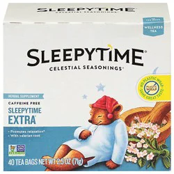 Celestial Seasonings Sleepytime Herbal Tea Extra Caffeine Free Tea Bags Box - 40 Count