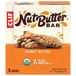 Clif Nut Butter Bar Peanut Butter Organic Filled Energy Bars - 5-1.76 Oz