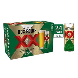 Dos Equis Mexican Lager Beer Cans - 24-12 Fl. Oz.