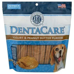 American Kennel Club Dentacare Peanut Butter 7 Yogurt Dog Sticks - 20 Count