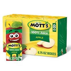 Motts 100% Original Apple Juice Box - 8-6.75 Fl. Oz.