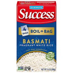 Success Boil In Bag Basmati White Rice In Box - 14 Oz