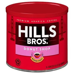 Hills Brothers Donut Shop Medium Roast Ground Coffee - 23 Oz