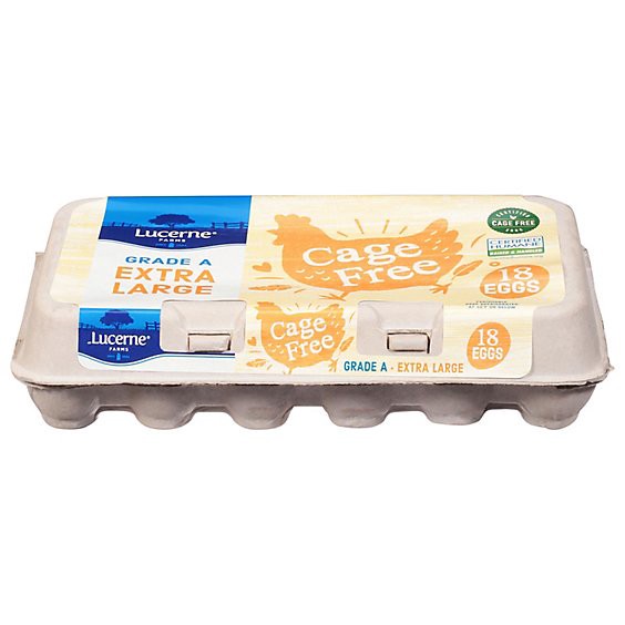 slide 1 of 1, Lucerne Farms Eggs Cage Free Extra Large - 18 Count, 18 ct