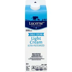 Lucerne Light Cream Ultra Pasteurized - 32 Oz