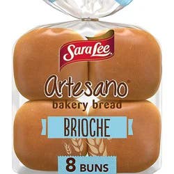 Sara Lee Artesano Brioche Hamburger Buns - 8 Ct