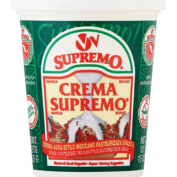 slide 1 of 1, V&v Supremo Sour Cream Mexican Style, 14.99 Oz - 15 Oz, 15 oz