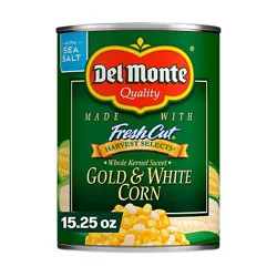 Del Monte Fresh Cut Whole Kernel Sweet Gold & White Corn 15.25 Oz