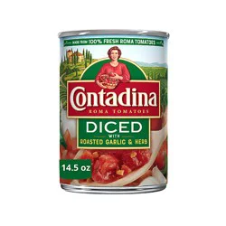 Contadina Diced Tomatoes With Roasted Garlic - 14.5 Oz