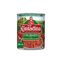 Contadina Roasted Garlic Crushed Tomatoes - 28 Oz